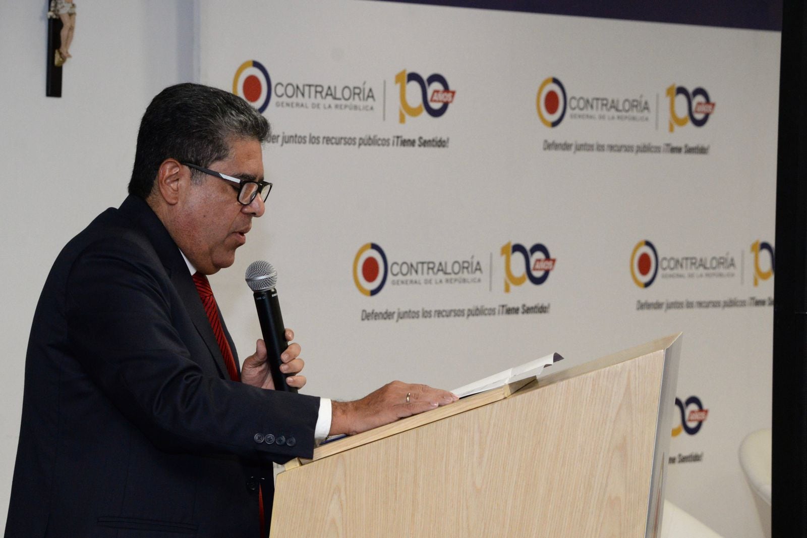 El contralor General, Carlos Rodríguez, durante el foro.