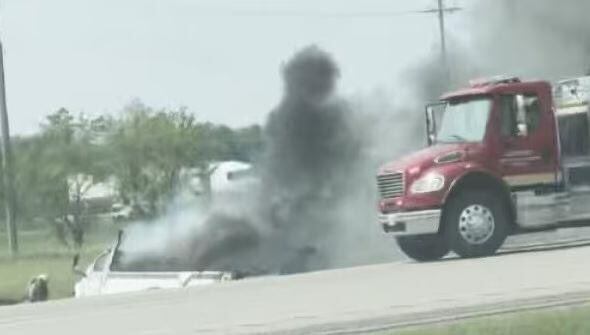 Accidente en Canberry, Manitoba, en Canadá. Foto: Twitter @DramebaazDebby.