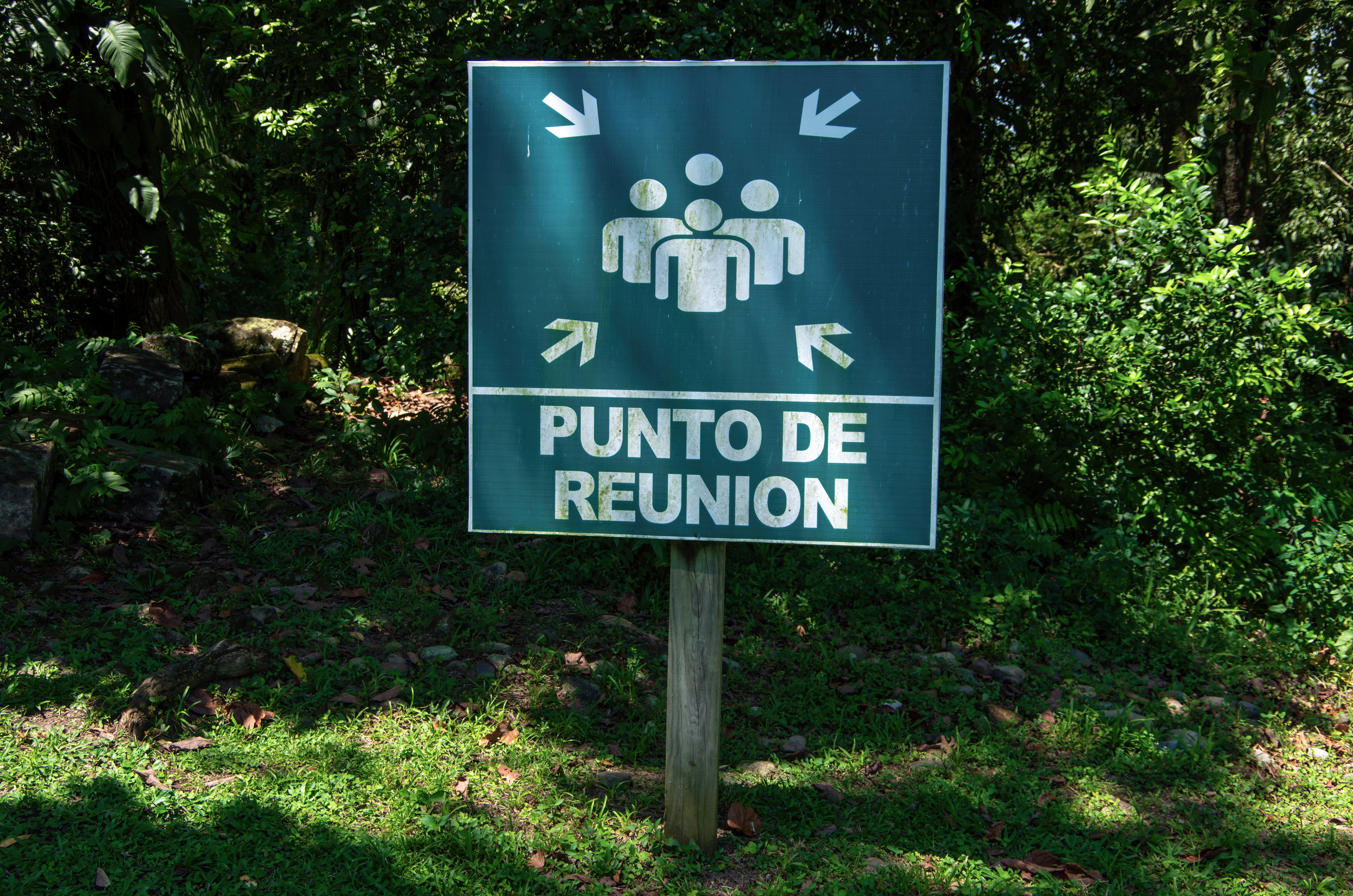 Punto de encuentro en caso de evacuación