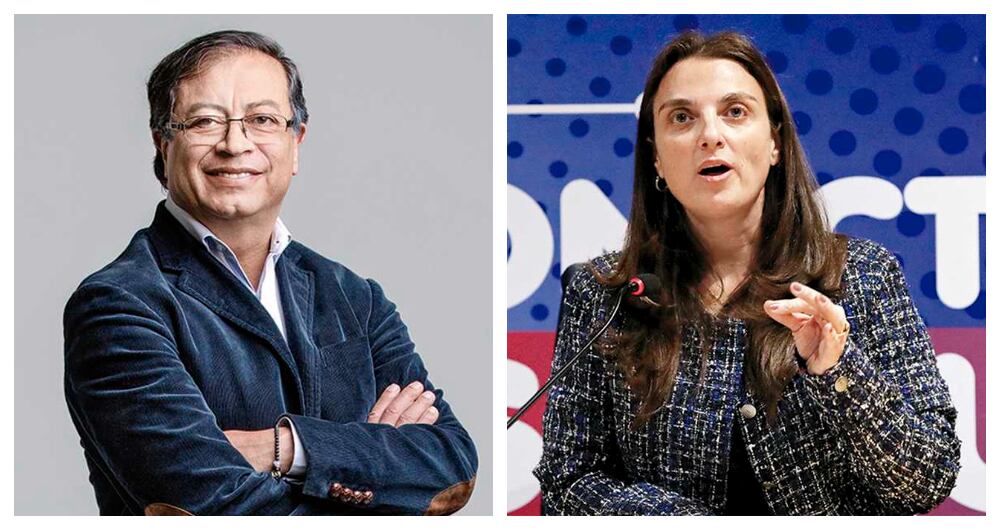 Gustavo Petro y Karen Abudinen.