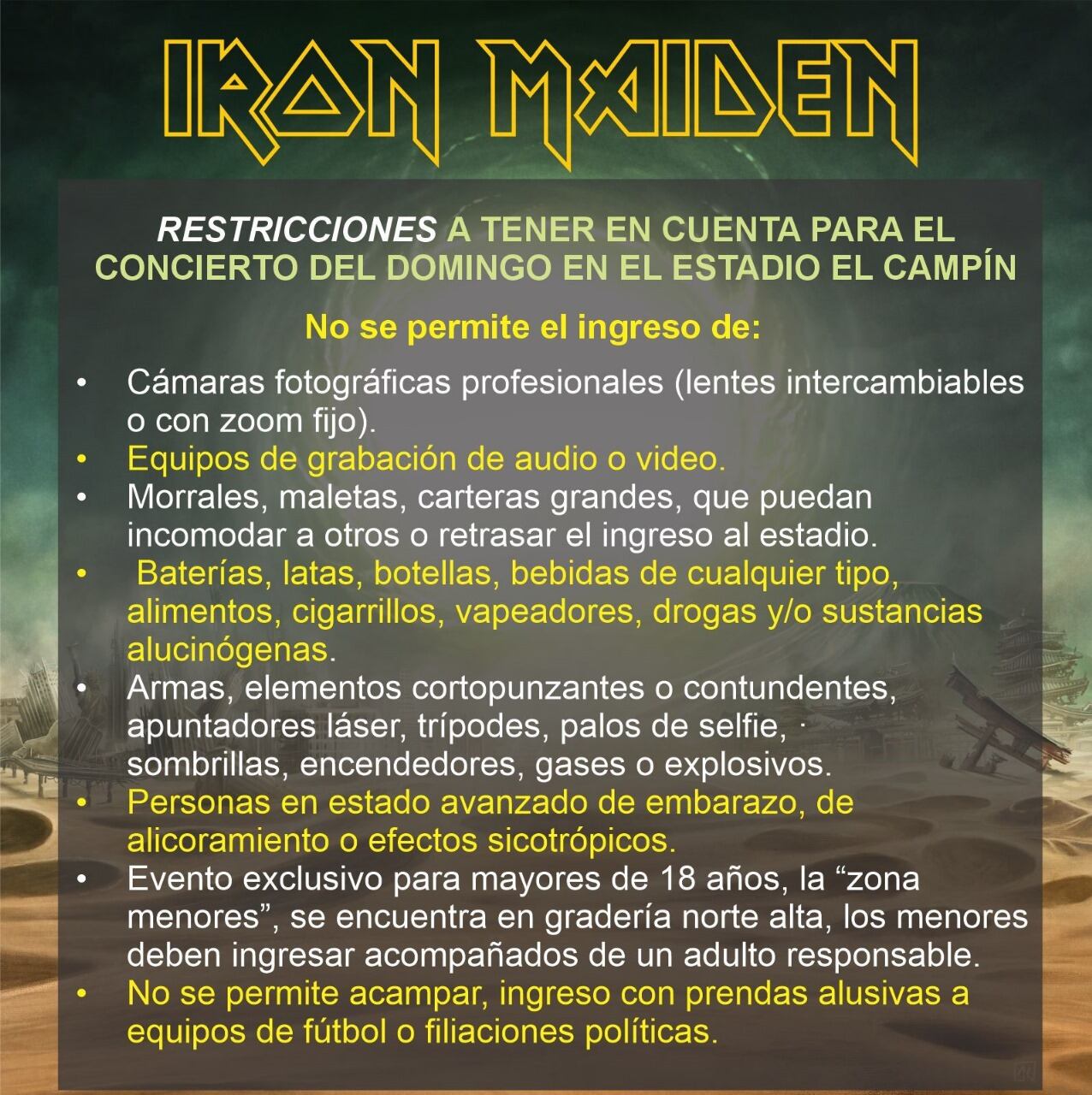 IRON MAIDEN NOVIEMBRE 24