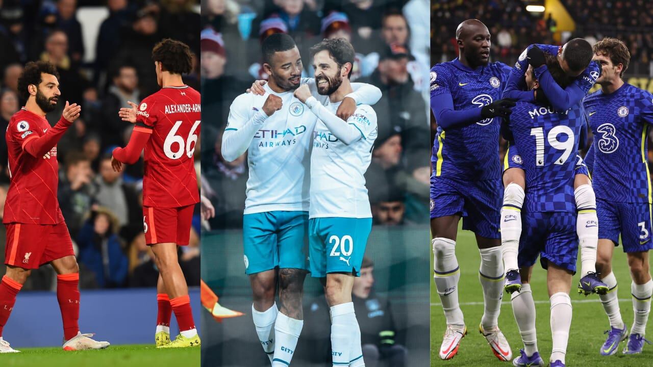 Tres equipos luchan por la punta del campeonato en Inglaterra.