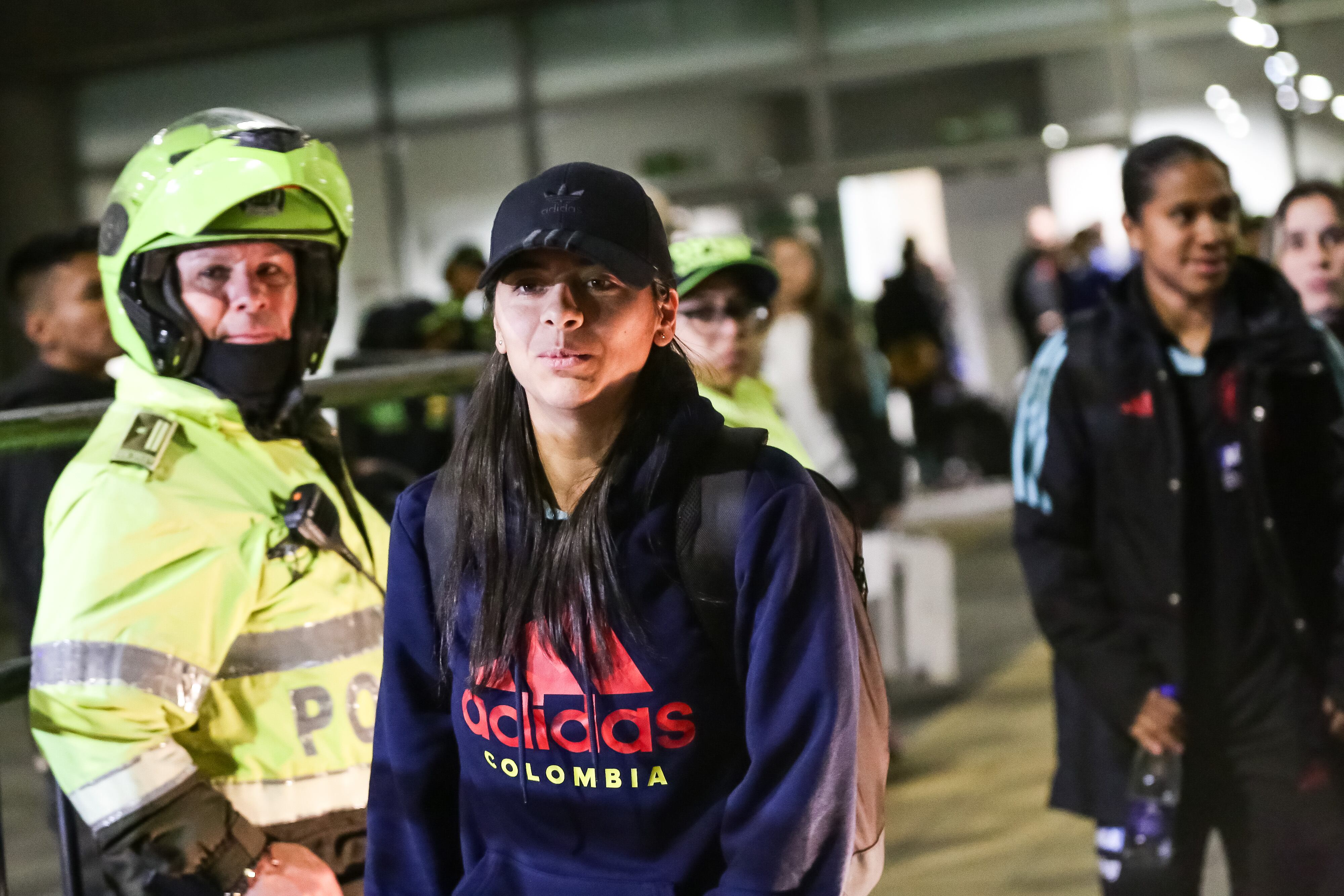 Bogotá. Agosto 13 de 2023. Un primer grupo de jugadoras de la selección colombiana femenina de fútbol llego a Bogota luego de su participación en la Copa Mundial femenina celebrada en Australia y Nueva Zelanda.(Colprensa-John Paz)