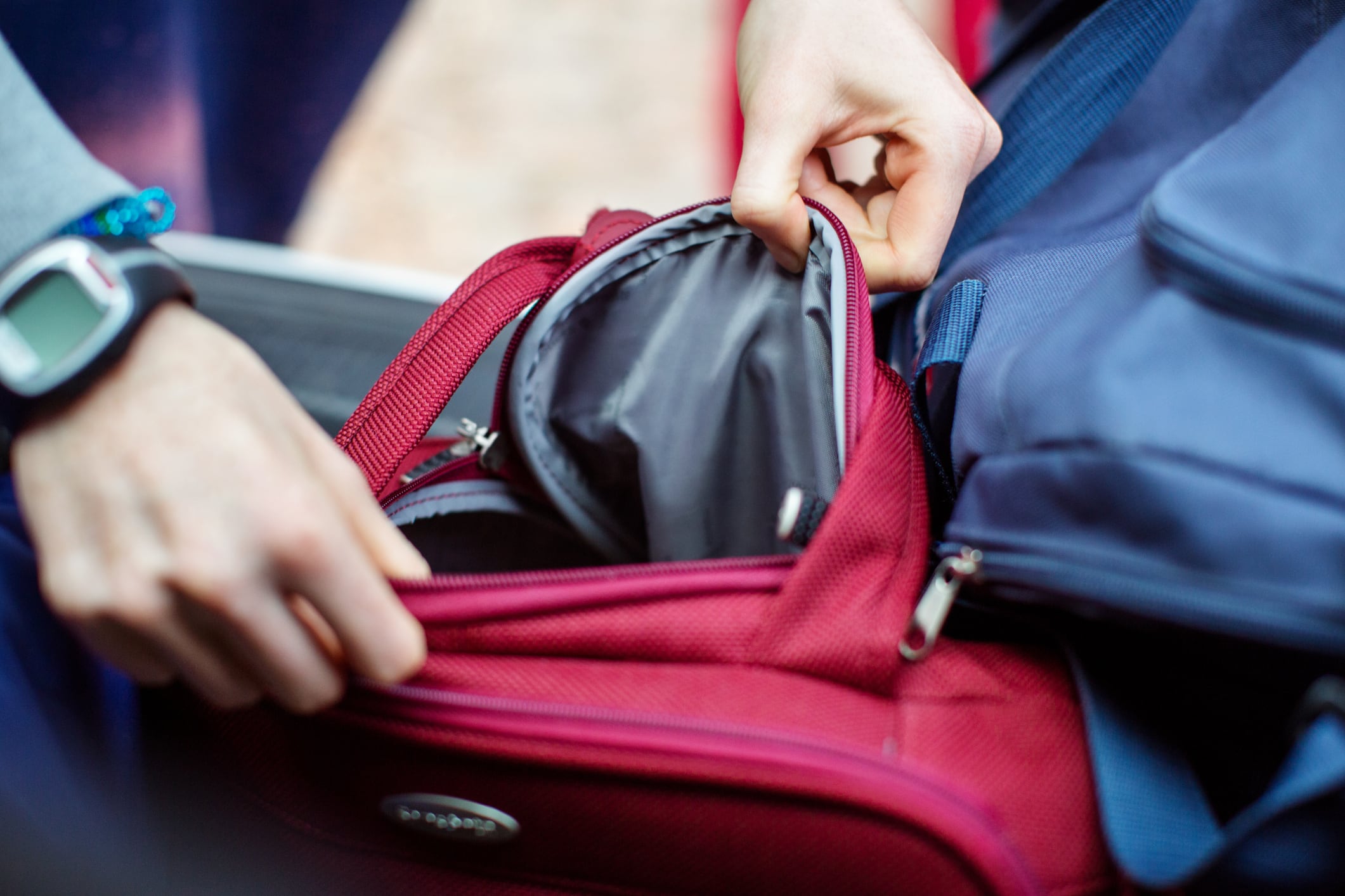 Artículo personal en un vuelo