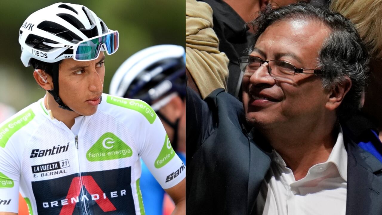 Egan Bernal y Gustavo Petro