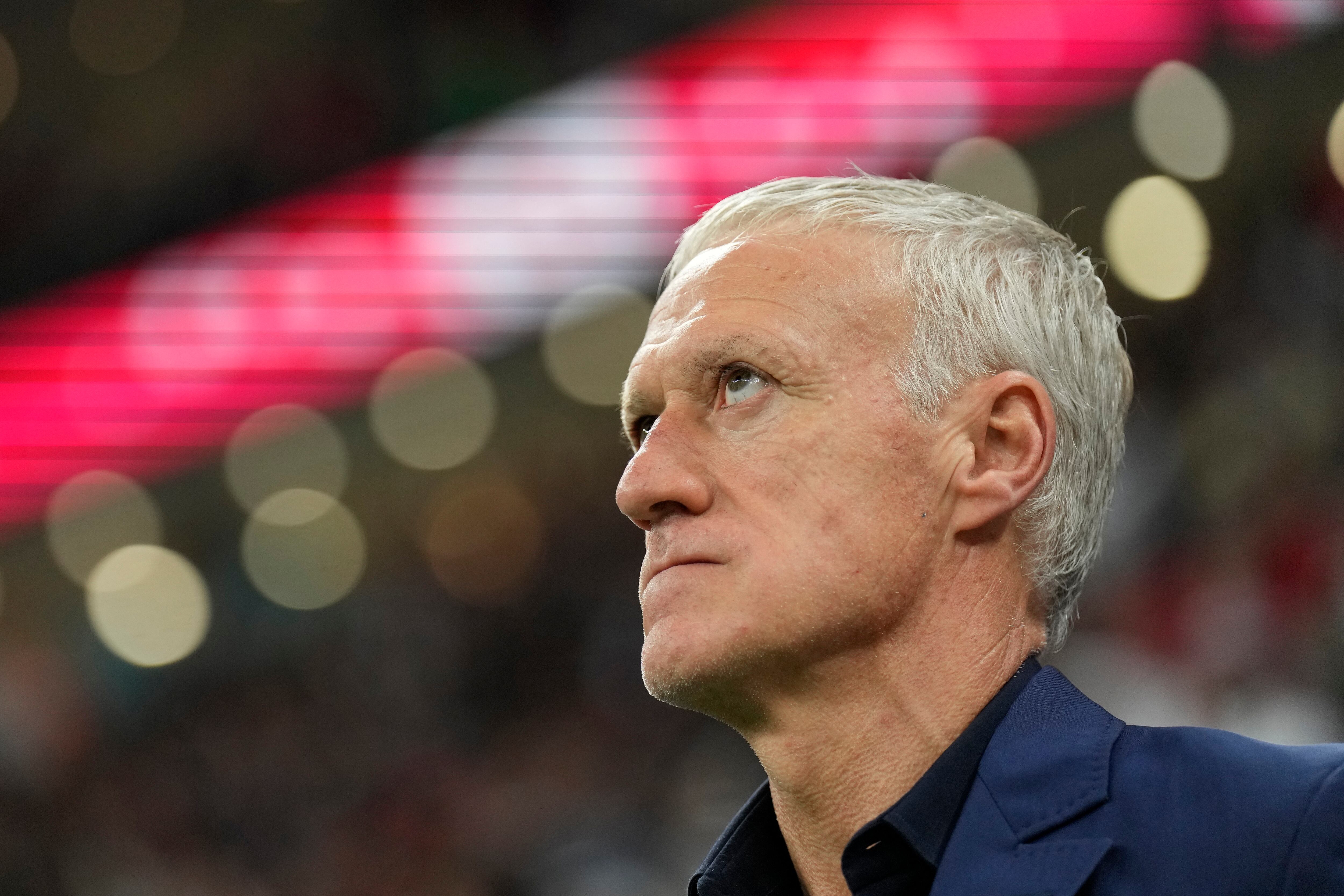 El técnico de Francia Didier Deschamps durante la semifinal del Mundial contra Marruecos