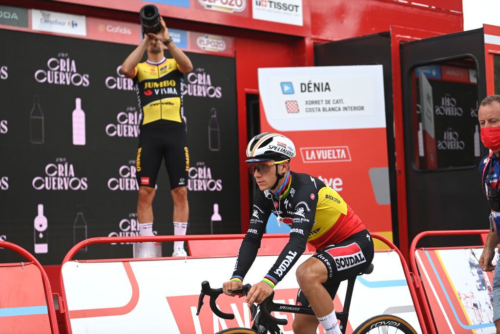 Remco Evenepoel y Primoz Roglic