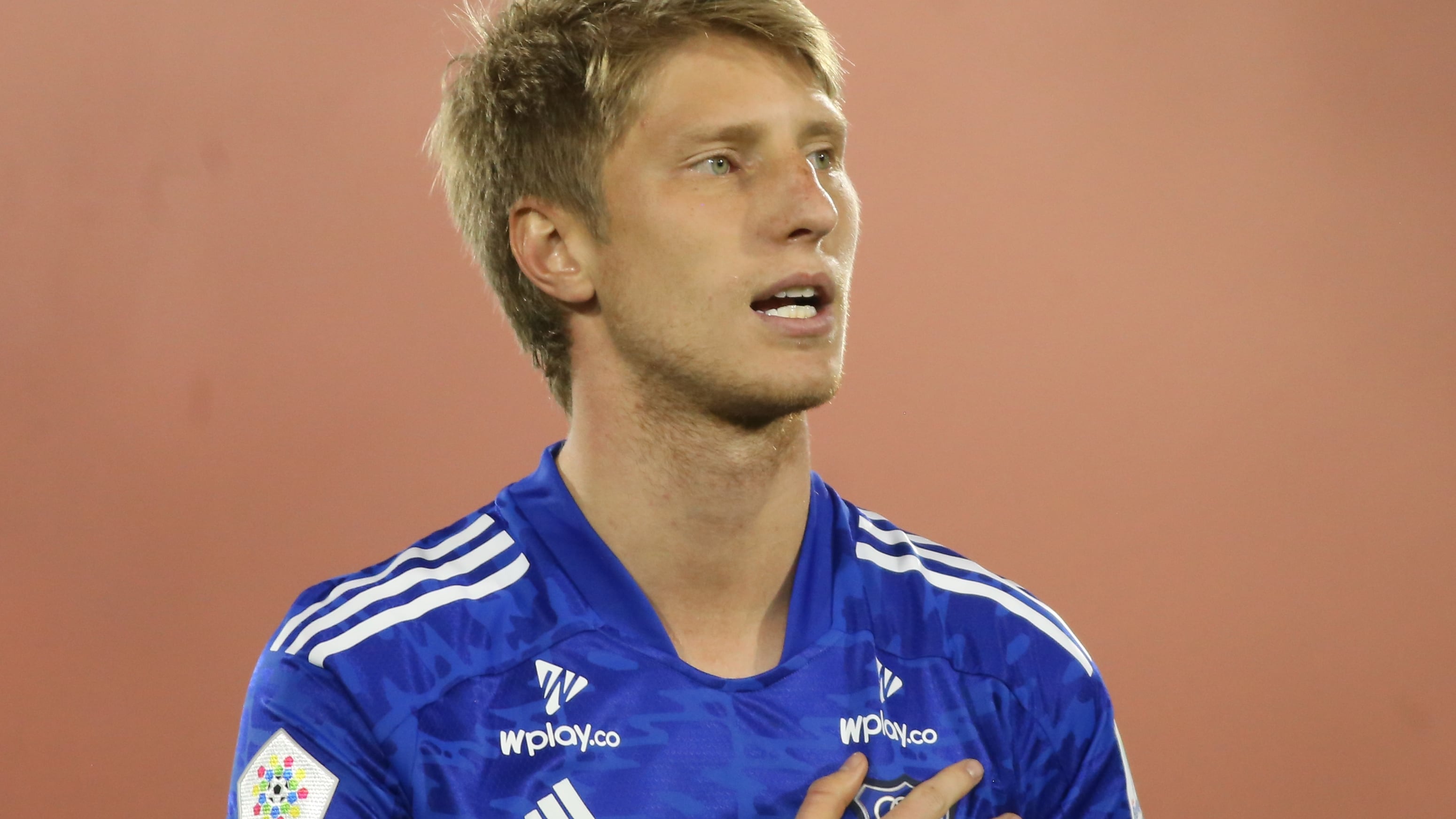 Andrés Llinás, jugador de Millonarios F.C. durante partido de la Liga BetPlay 2022.