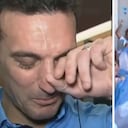 Scaloni rompió en llanto al ver la alegría de los niños antes de la final