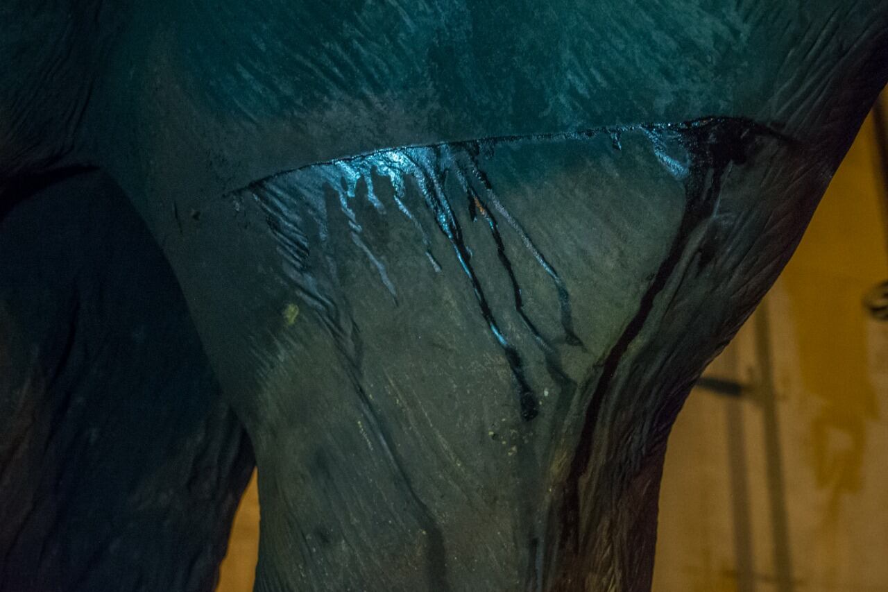 Daños a estatua de Simón Bolívar ubicada en el monumento a Los Héroes