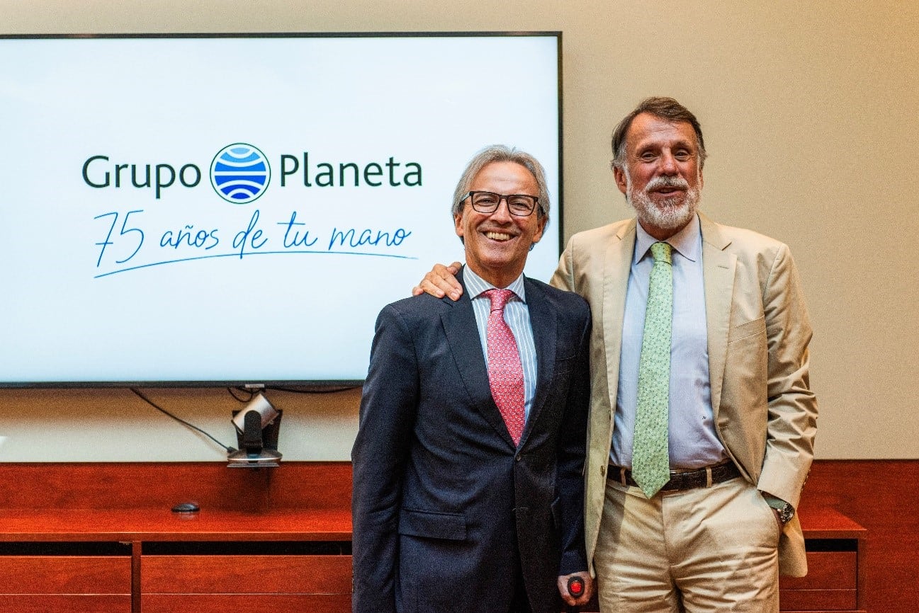 Eduardo Ávila, embajador de Colombia en España, y José Creuheras, presidente de Grupo Planeta.