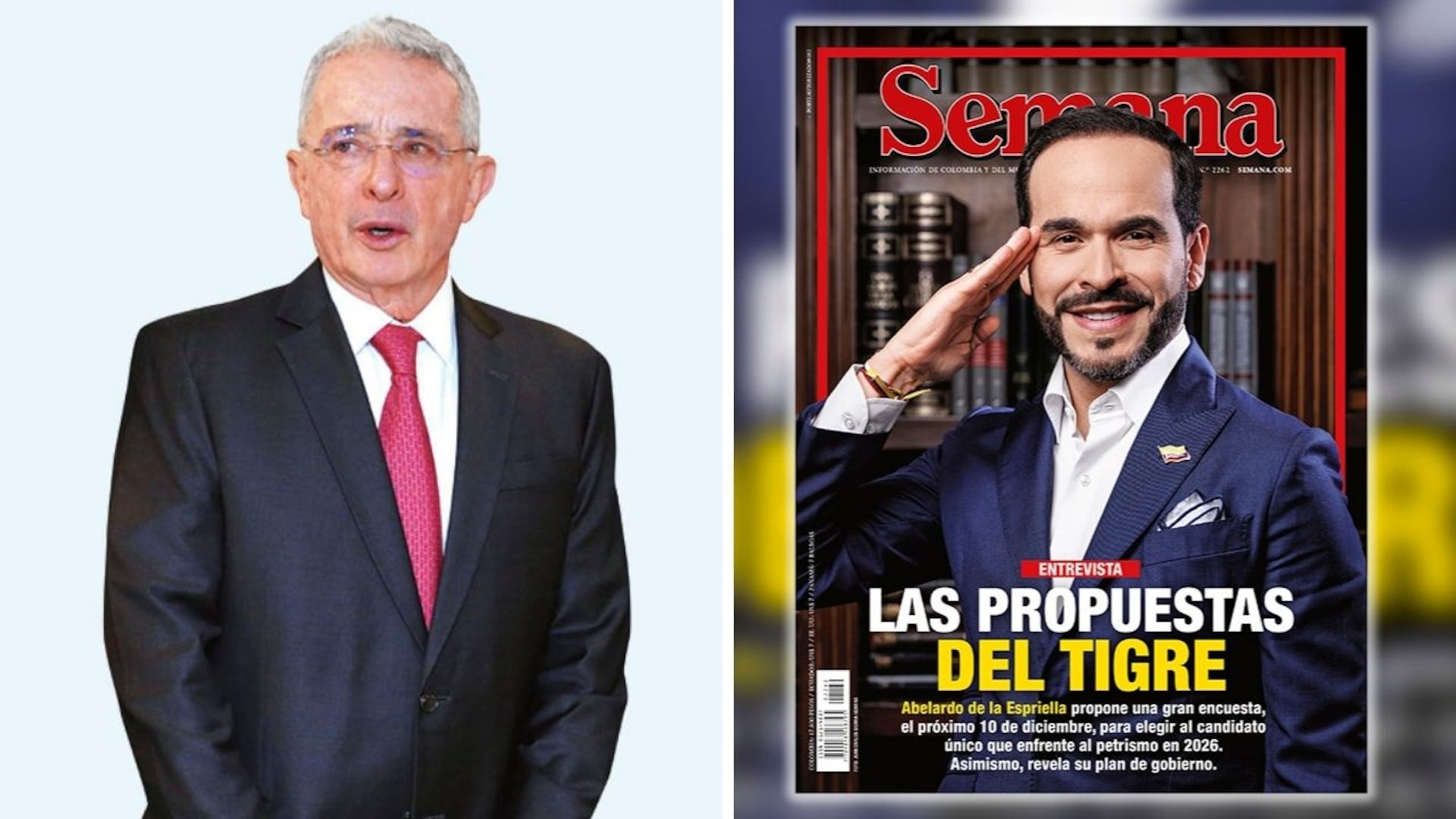 Álvaro Uribe califica de “generosa” la propuesta de Abelardo de la Espriella de hacer una gran encuesta antes del 10 de diciembre y pide “diálogo insistente”