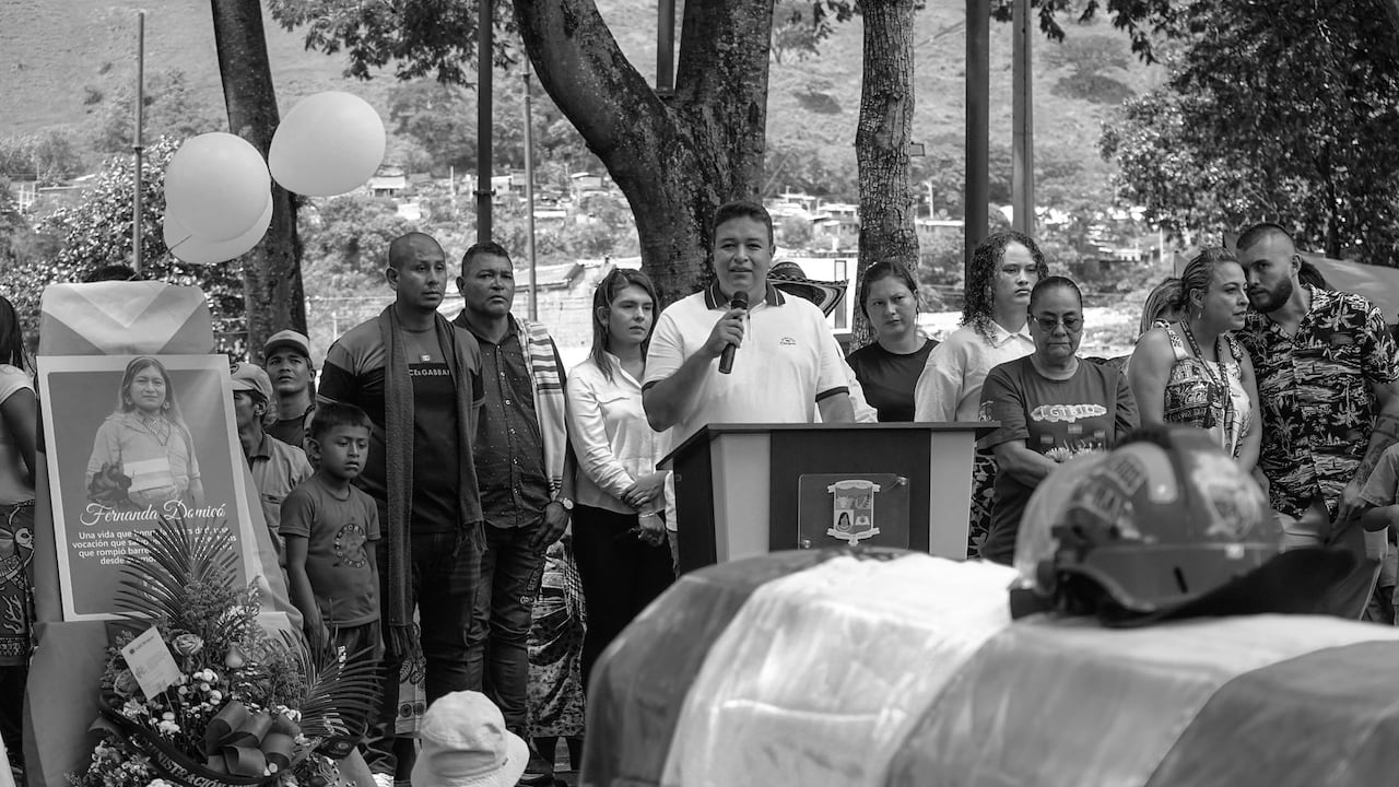 Sepelio de Fernanda Domicó, comandante de Bomberos de Dabeiba.