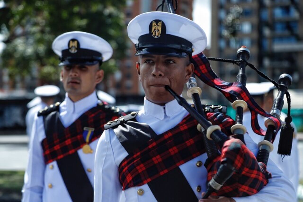 Las tropas de alistan para el desfile del el 20 de julio en Bogotá.