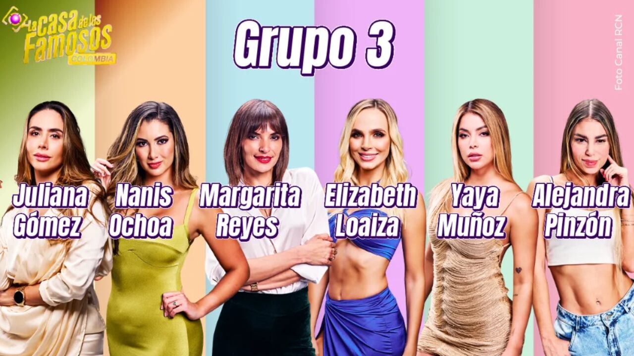 Juliana Gómez, Nanis Ochoa, Margarita Reyes, Elizabeth Loaiza, Yaya Muñoz y Alejandra Pinzón.