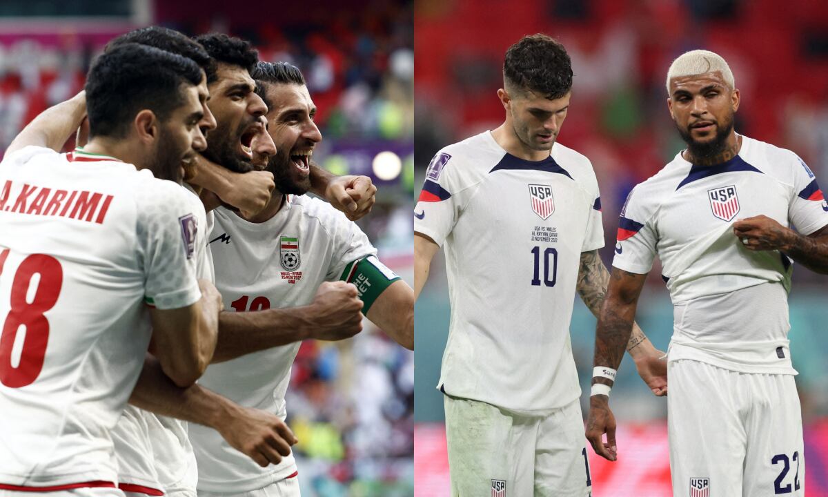 Irán vs. Estados Unidos. Qatar 2022. Foto: REUTERS/Amanda Perobelli//REUTERS/Carl Recine
