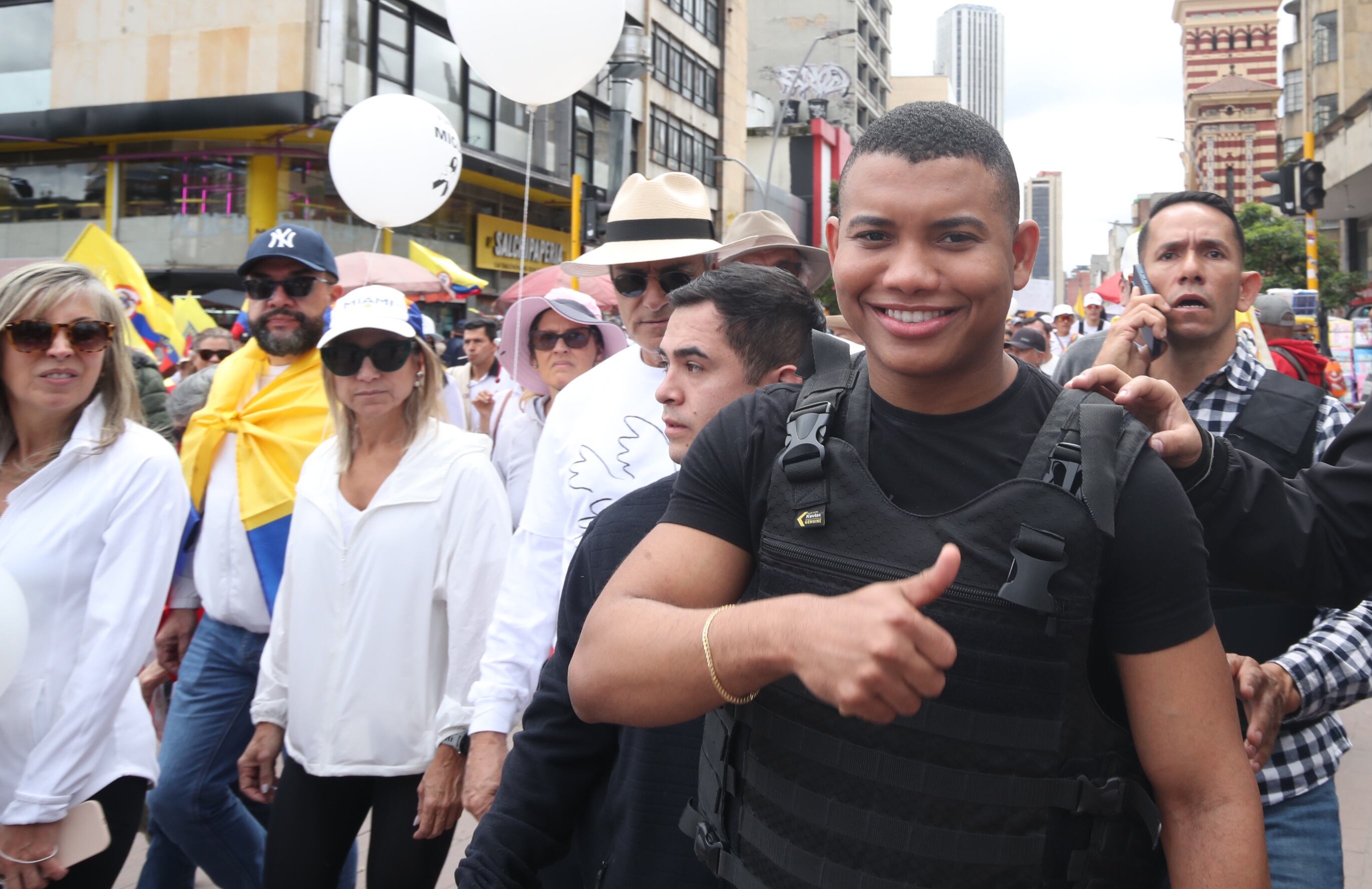 Marcha del silencio en Bogotá, plaza de Bolívar