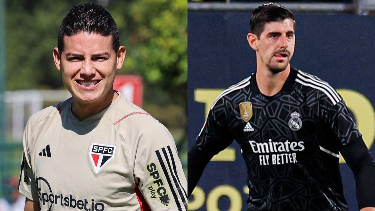 James Rodríguez y Thibaut Courtois.