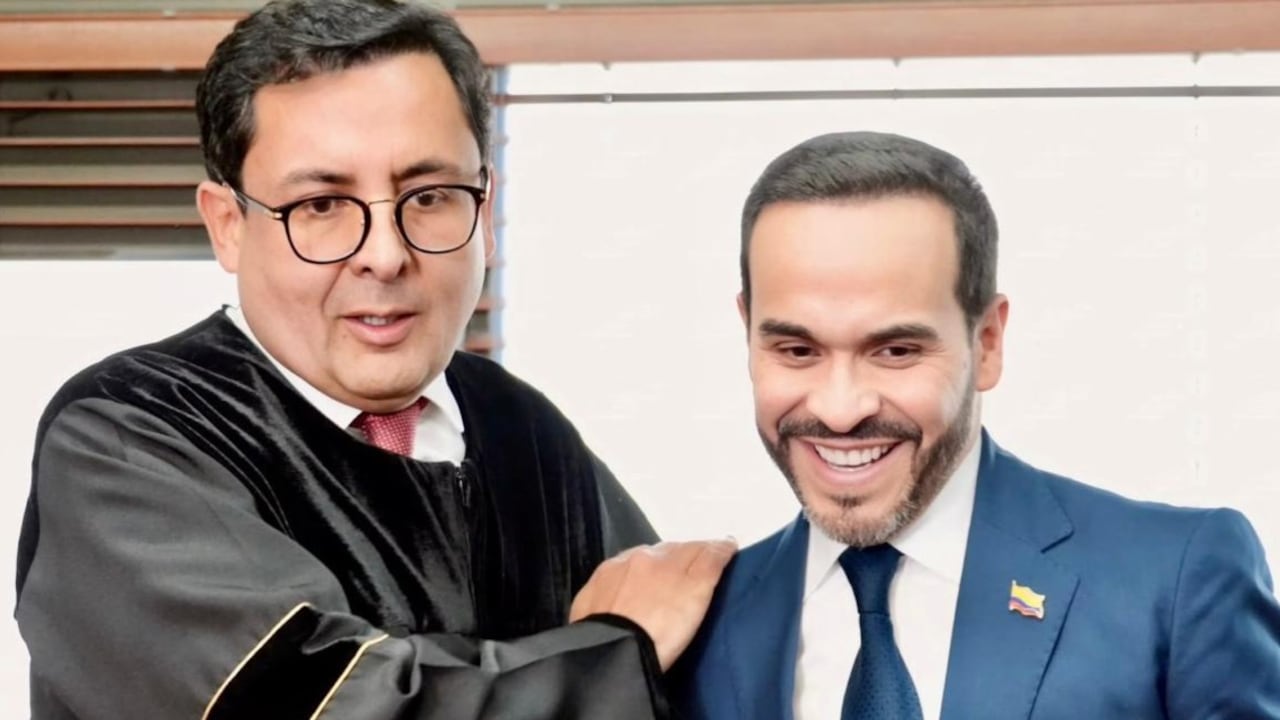 El magistrado Juan Carlos Granados y el presidente Abelardo De La Espriella.
