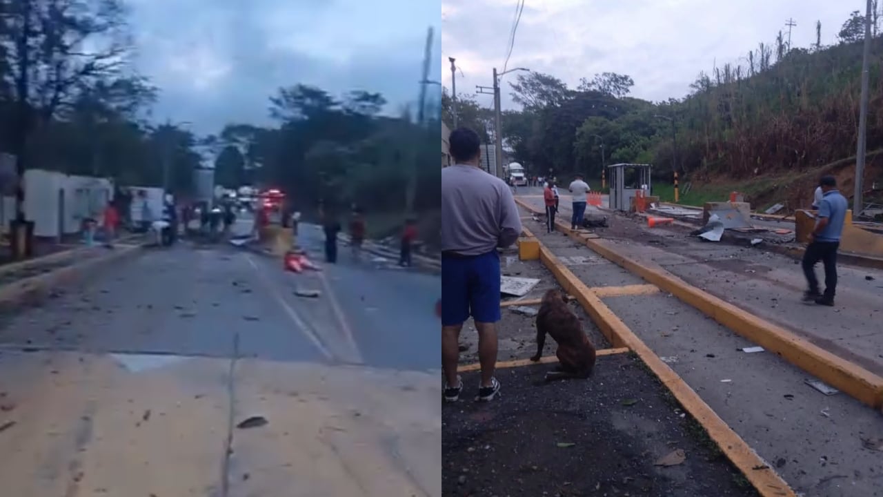 Atentado en el peaje El Mango en el Cauca.