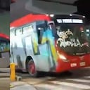 Bus de TransMilenio vandalizado el 7 de agosto.