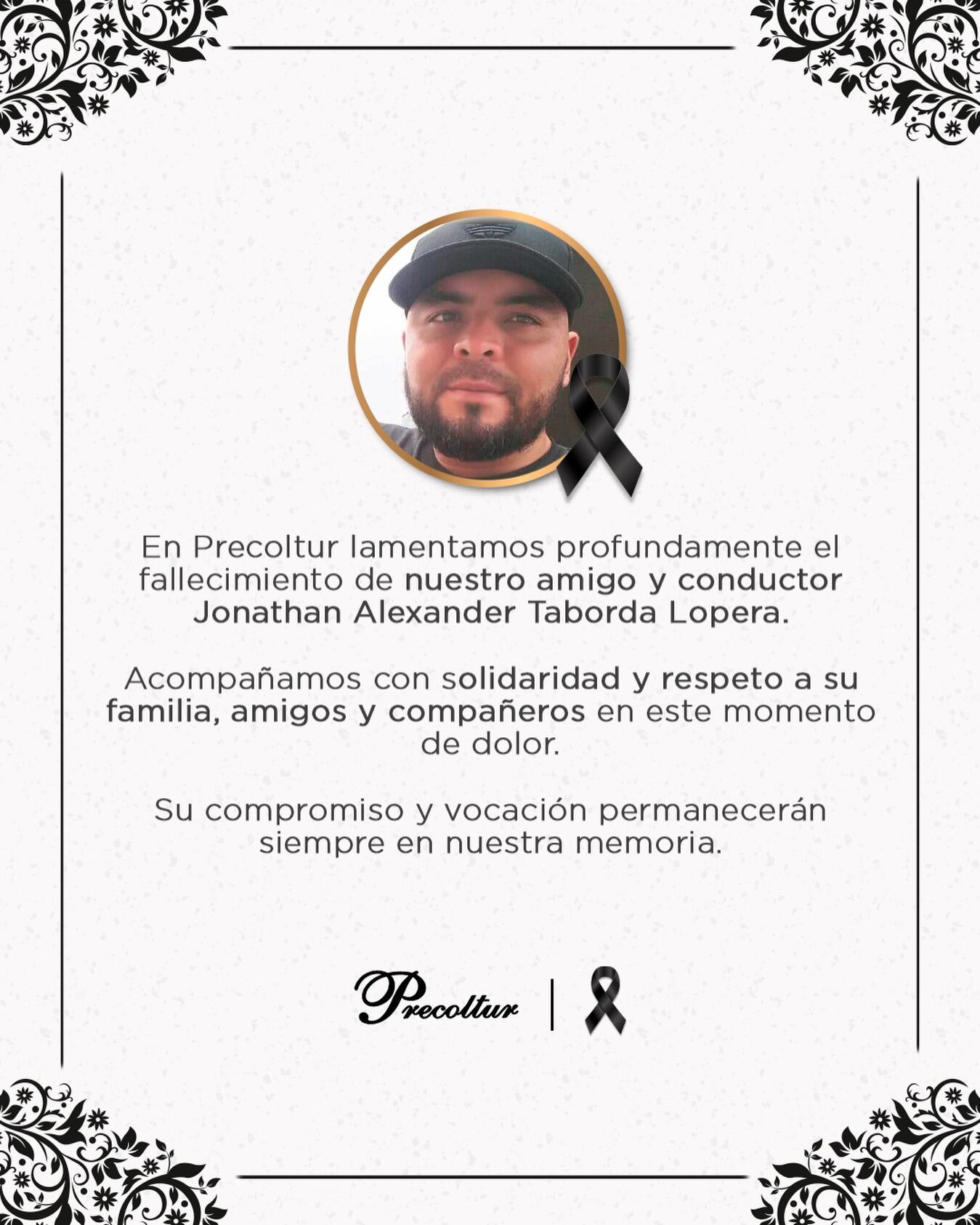 Este fue el mensaje que publicó la empresa del bus despidiendo a su trabajador.