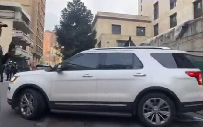 Salida de los magistrados del Palacio de Justicia.