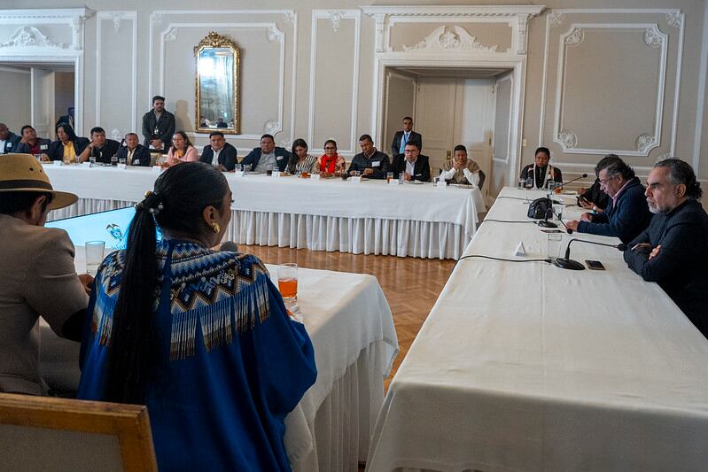 Petro reunión indígenas Casa de Nariño