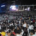 Desde muy temprano su fanaticada comenzó a llegar al parque, horas más tarde lo llenó completamente.