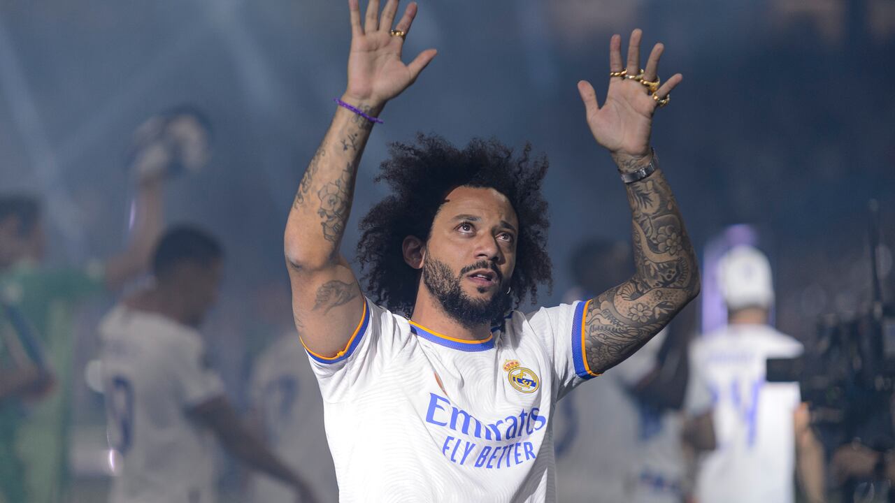 Marcelo ya tuvo su momento de despedirse de la hinchada en la celebración de la decimocuarta Champions