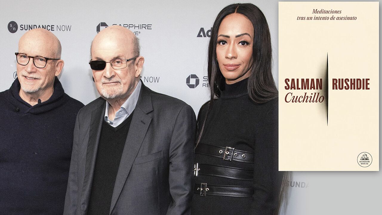 En la première del documental que protagoniza sobre el ataque que casi le cuesta la vida, dirigido por Alex Gibney en paralelo a la escritura de Cuchillo. Los acompaña su mujer, la poeta Rachel Eliza Griffiths.