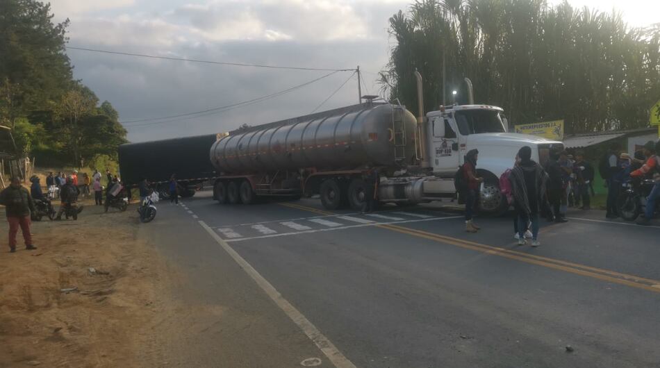 Bloqueos en el Cauca este lunes 4 de diciembre.