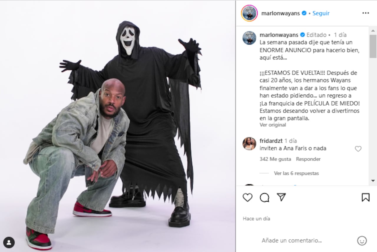 Con un mensaje cargado de emoción, los hermanos Wayans sorprendieron a sus seguidores al compartir la noticia del regreso de “Scary Movie 6”. La fotografía, que captura la esencia de la franquicia, se ha vuelto viral, generando una ola de alegría y expectativa entre los aficionados al cine de parodia.