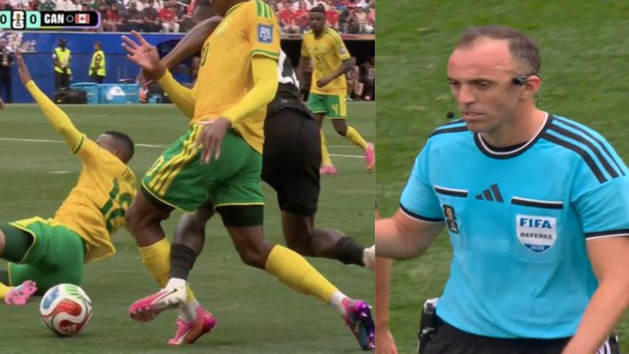 El arbitro del encuentro tomó la decisión de no dar el penal.