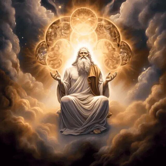 La IA de Midjourney creó una recreación de Dios como un ser poderoso que vive en los cielos.