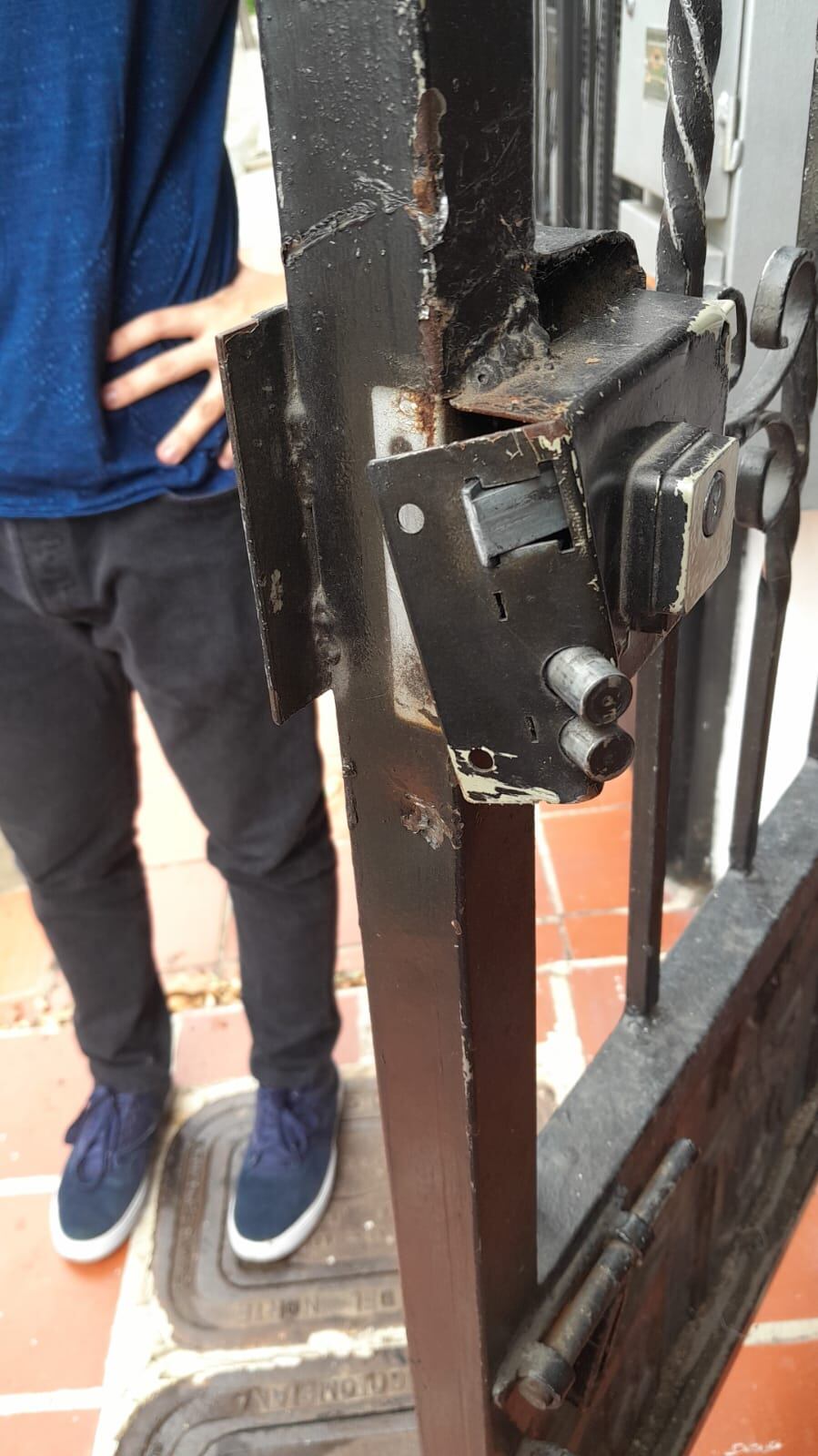 Así quedó la chapa de la casa matera de Anyelo Palacio en Cúcuta.