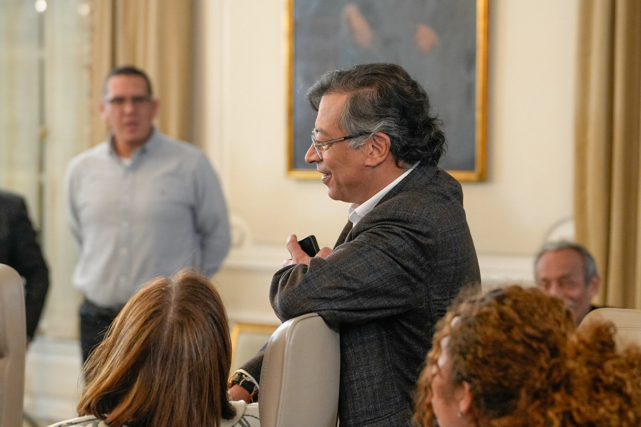 El presidente, Gustavo Petro, en el consejo de ministros del 15 de septiembre de 2025, en Bogotá