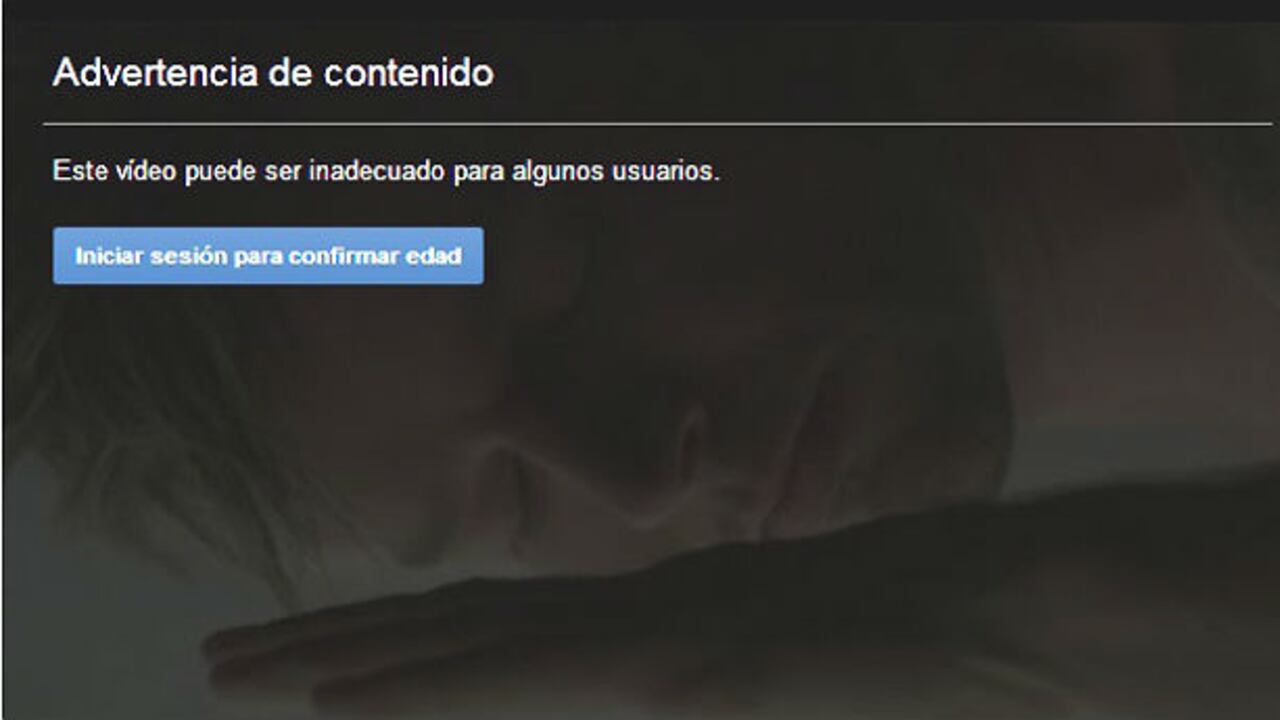 Este es el anuncio que aparece una vez se intenta acceder al video de Ricky Martin en Youtube.