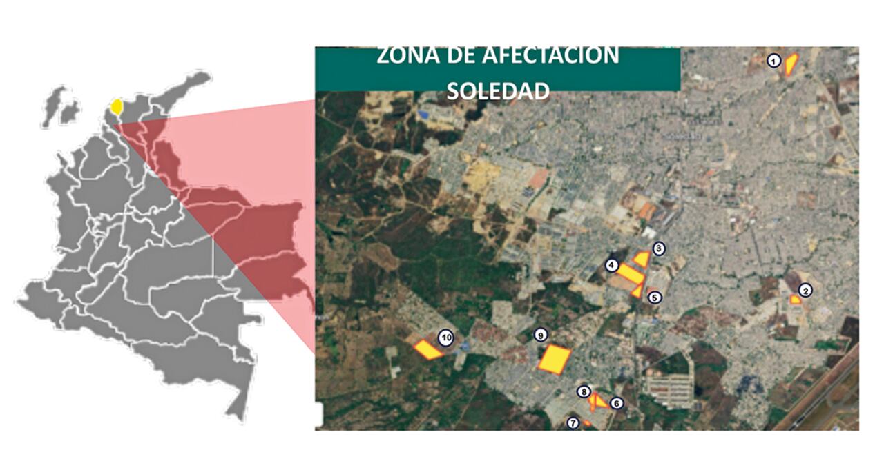 Zona de afectación Soledad