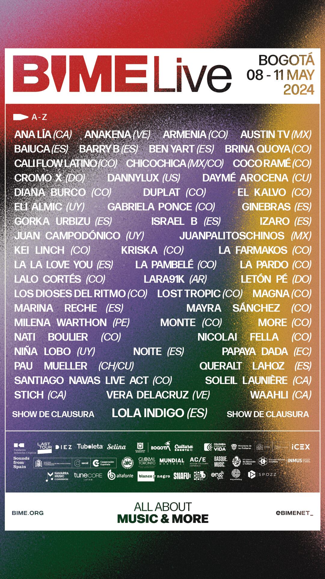 BIME LIVE 2024 BOGOTÁ