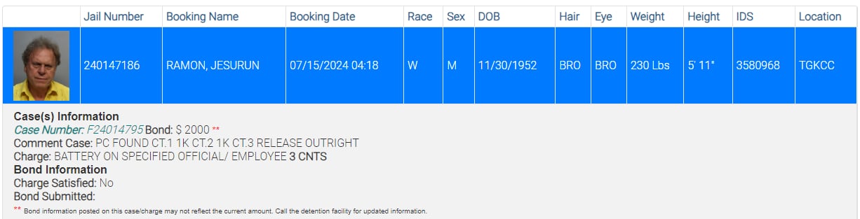 Este es el informe policial entregado sobre el caso de Ramón Jesurún