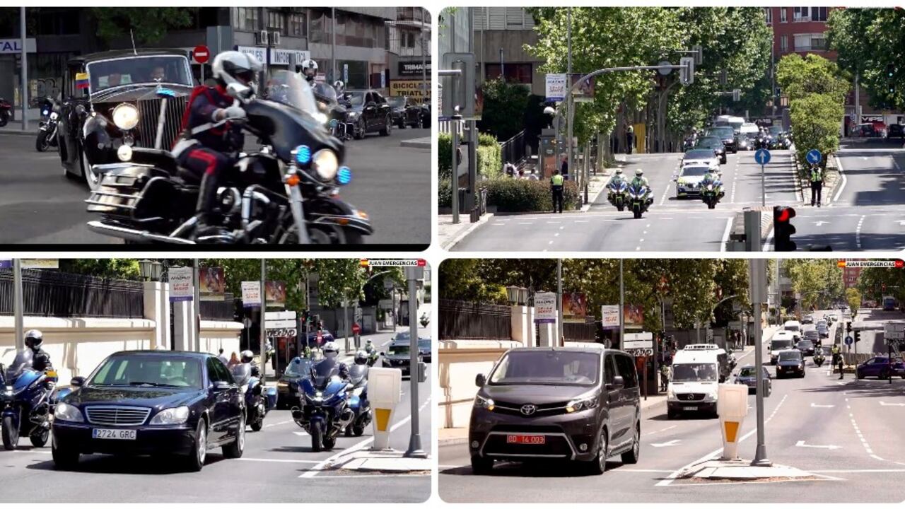 El periodista Enrique Rodríguez, publicó un video donde se ven las caravanas en las que se movilizó el presidente Petro en España.