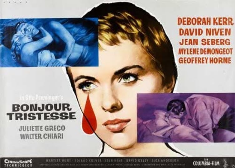 Cartel de la versión cinematográfica: Otto Preminger, Bonjour tristesse, Columbia, 1958.
