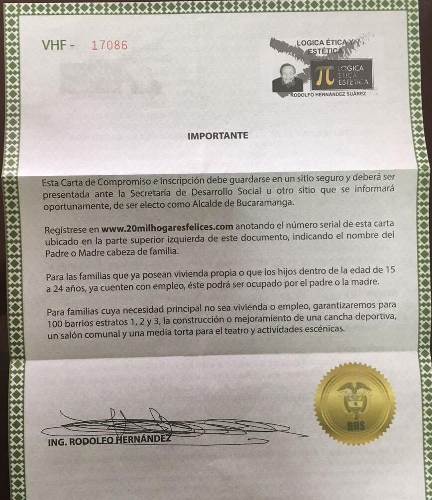 Ciudadanos consideraron el documento como un pagaré.