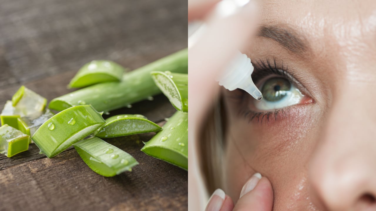 El aloe ayuda a combatir el ojos seco.
