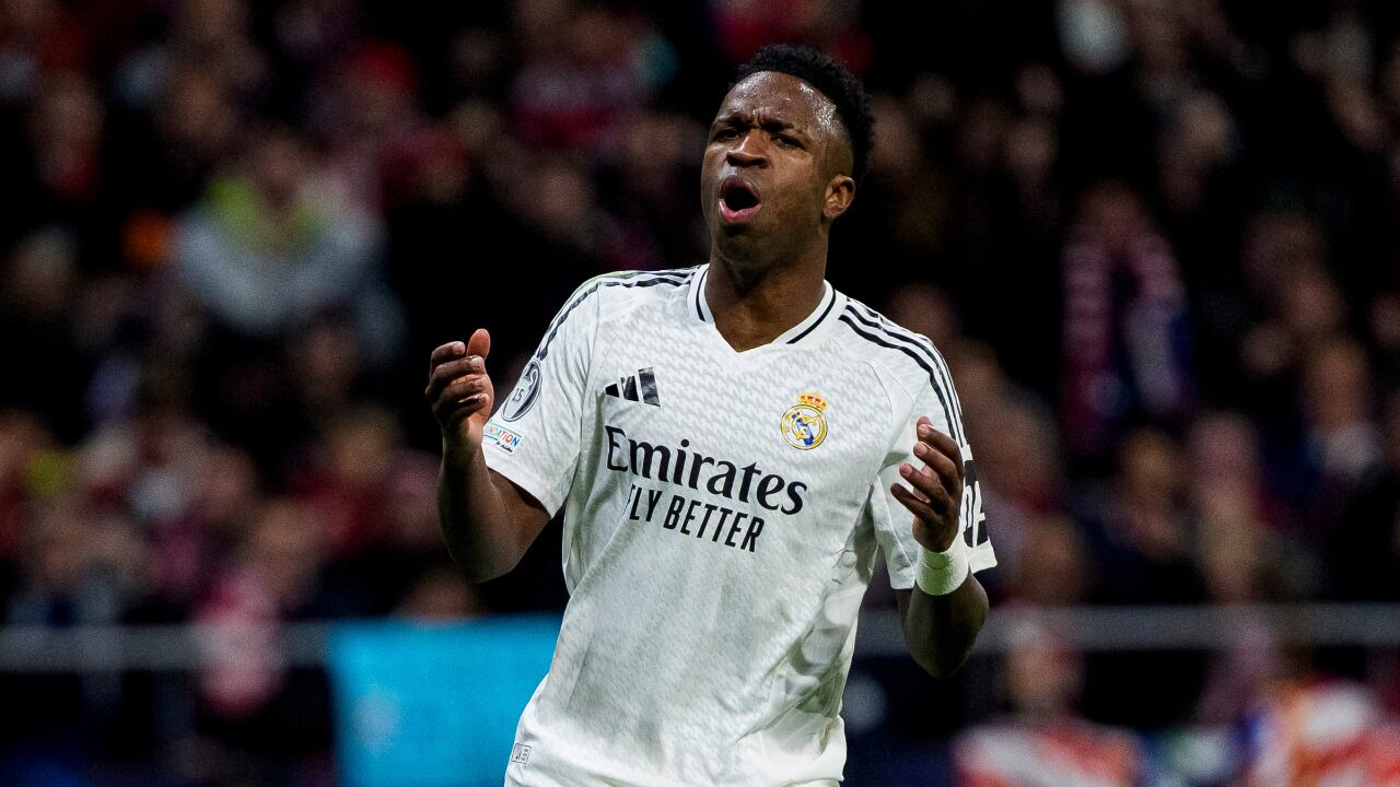 Vinícius Júnior en el Real Madrid vs. Atlético por Champions.