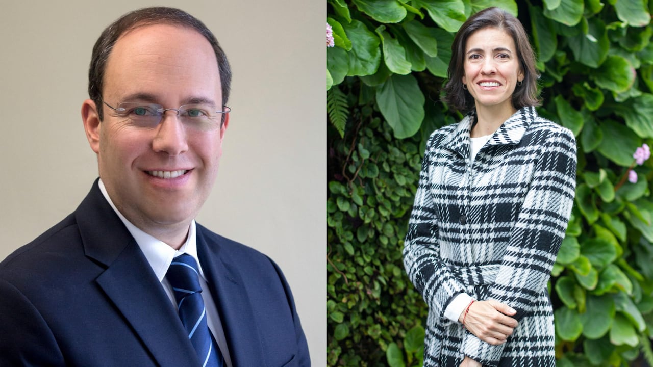 Juan Carlos Aponte Romero, vicerrector de Gestión Académica y María Lucía Pérez Ramírez, decana de Programas Formales del Colegio de Estudios Superiores de Administración (CESA).