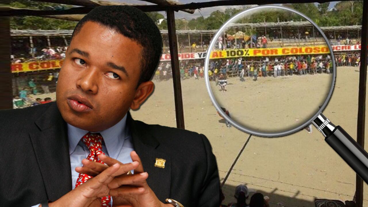 Yahir Acuña, y una de las publicidades en cuestión.