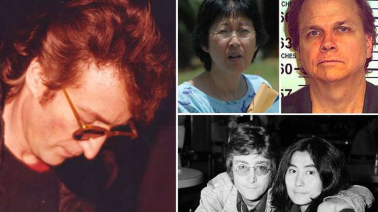 Arriba a la derecha Mark Chapman y su esposa. Abajo Lennon y Yoko Ono.