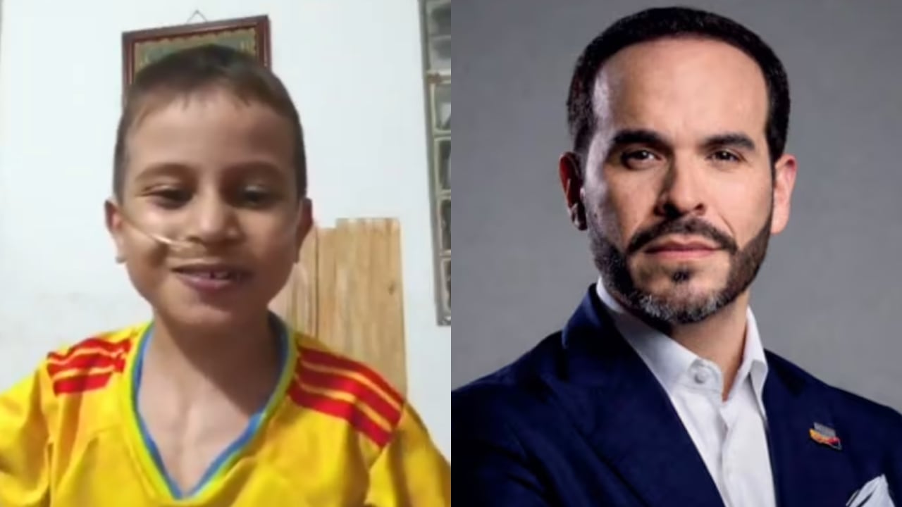 Lucas y el presidente Abelardo De La Espriella.